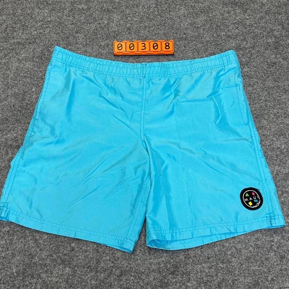 Maui Surf 1980 Blue Swim Trunks. Size XL. Some minor stains.